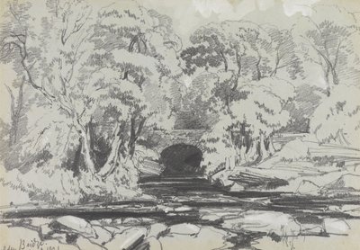 Calder Bridge door Edward Lear